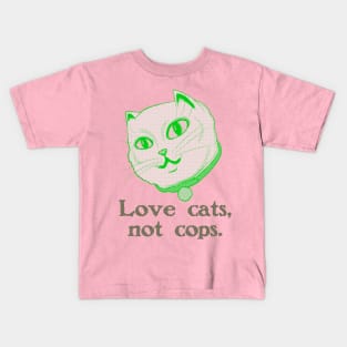 Neon Justice Cat Kids T-Shirt